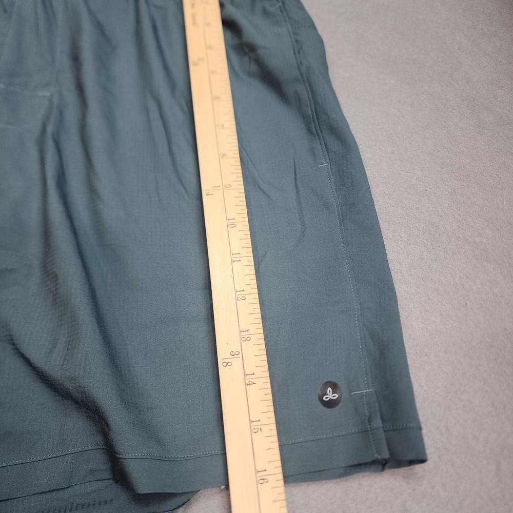 prAna‎ Peak To Pavement Lined Short Grey Blue Performance Mens XL 6in - Picture 7 of 7